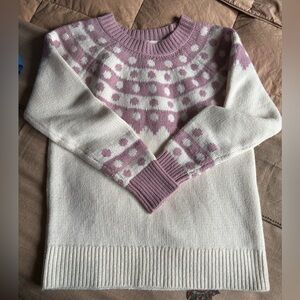 Boden Cream and Lavender Women's Sweater, New with tag